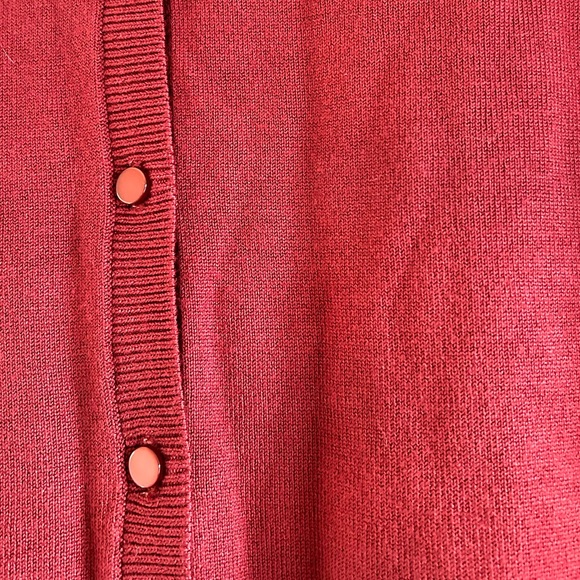 NWT Emaline Red Button Down Cardigan Round Neck Sweater Size 1X - Picture 6 of 9